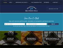 Tablet Screenshot of blueheronhillsgc.com